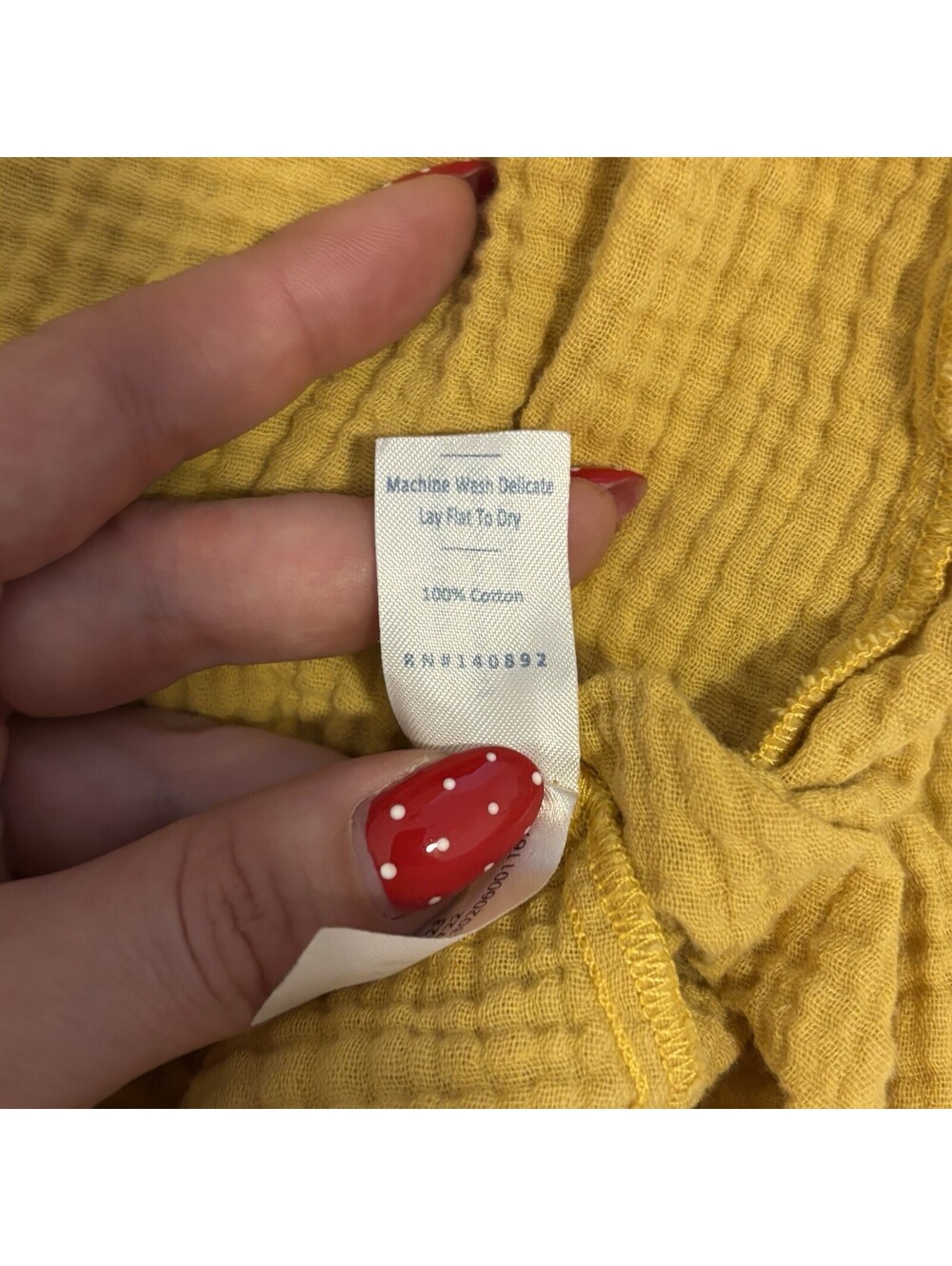 Marine Layer Cotton Gauze Wrap Dress Butter Yellow Size XS Lightweight Summer - Picture 4 of 6